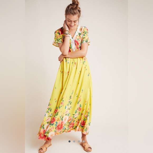 FARM Rio Dresses & Skirts - Farm Rio for Anthropologie Samara Floral Maxi Dress